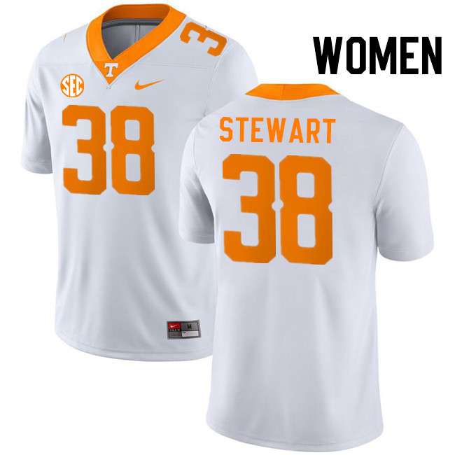 Women #38 Andre Stewart Tennessee Volunteers College Football Jerseys Stitched-White